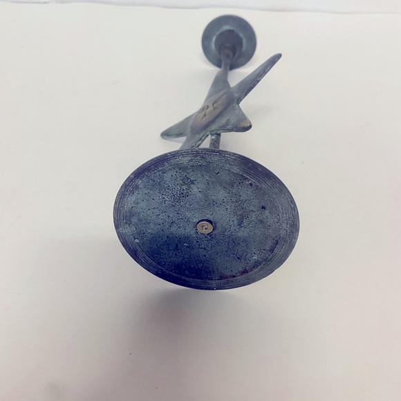 Primitive Candlestick Holder sun face star - Picture 7 of 10